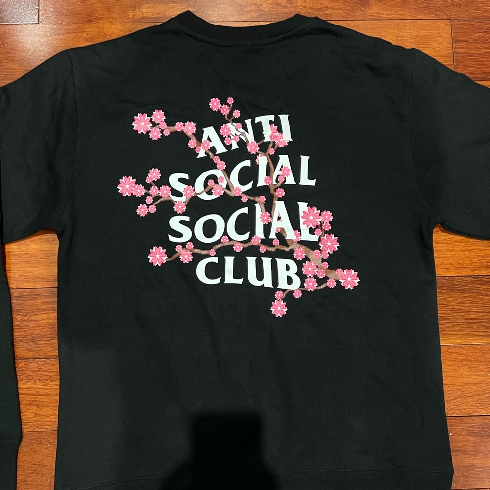Anti Social Social Club Sweater ASSC Cherry Blossom Black Sz. S